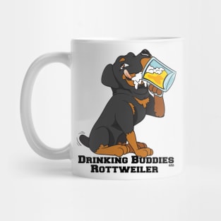 Rottweiler Dog Beer Drinking Buddies Series Cartoon Mug